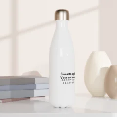 Garrafa de água branca de aço inoxidável de 500ml