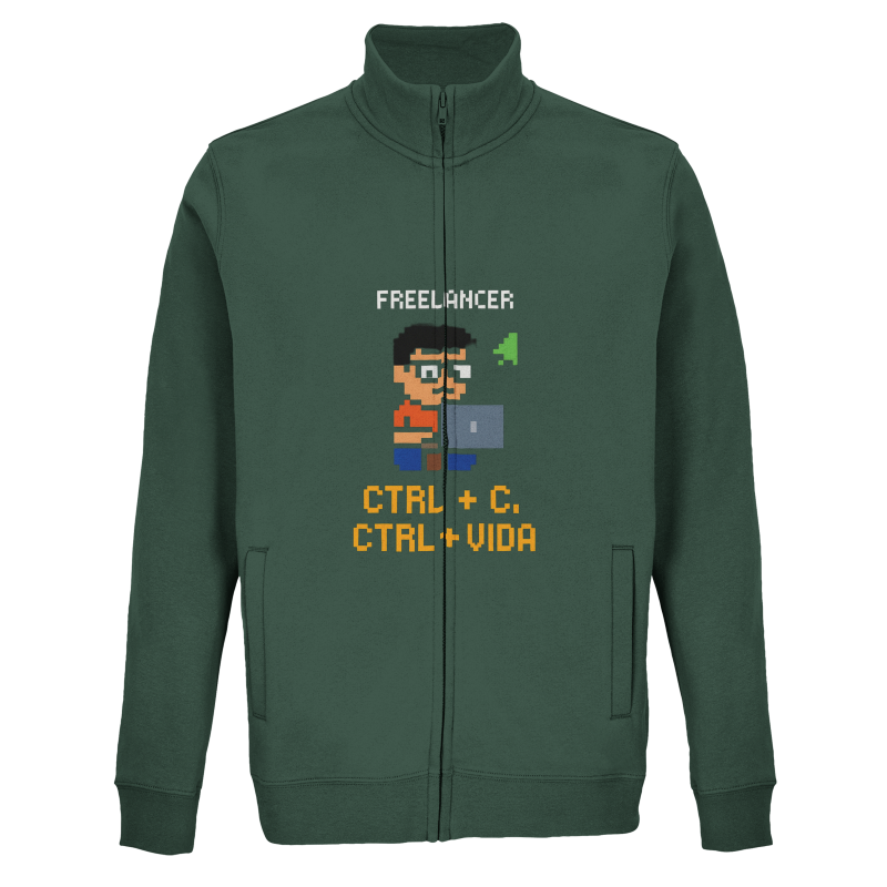 Jaqueta Moletom Unissex com Zíper Integral | Freelancer Pixel Art - Imagem 3