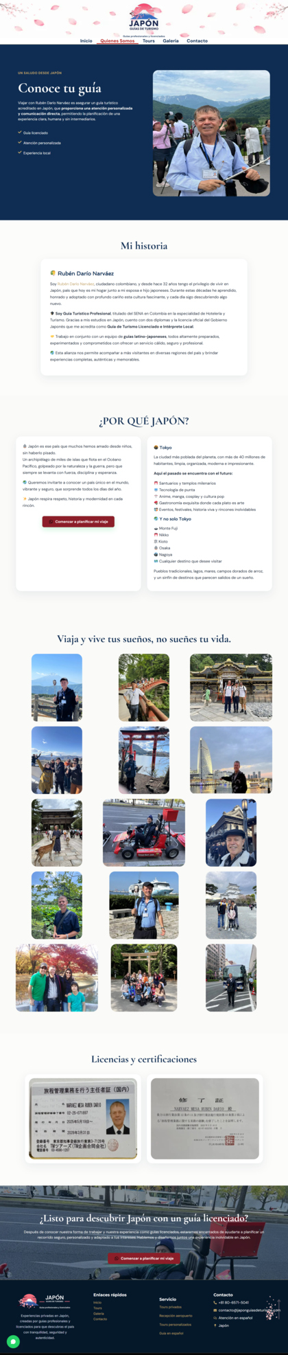 Página Quiénes Somos depois
